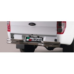 PARE CHOCS ARRIERE DOUBLE TUBESINOX 63 INCURVE FORD RANGER 2012- SUPER CABINE - accessoires 4x4