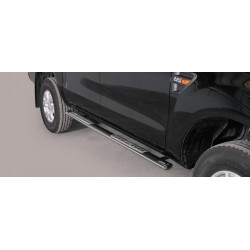 TUBES MARCHE PIEDS OVALE INOX 76 FORD RANGER 2012- accessoires 4X4 MISUTONIDA