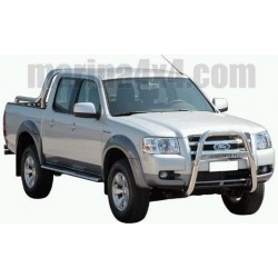 TUBES MARCHE PIEDS OVALE INOX Ø 76 FORD RANGER 2007- DOUBLE CAB accessoire 4X4 MARINA