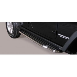 Marche pieds INOX Ø 50 JEEP WRANGLER 2011- accessoires 4X4 MISUTONIDA