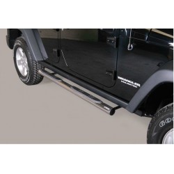 TUBES MARCHE PIEDS INOX Ø 76 JEEP WRANGLER 5P 2011- - accessoires 4X4 MISUTONIDA