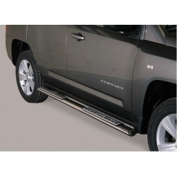 TUBES MARCHE PIEDS OVALE INOX DESIGN JEEP COMPASS 2011- - accessoires 4X4 MISUTONIDA