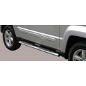 TUBES MARCHE PIEDS OVALE INOX Ø 76 JEEP CHEROKEE 2008- - accessoires 4X4 MISUTONIDA