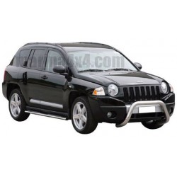 TUBES MARCHE PIEDS OVALE INOX Ø 76 JEEP COMPASS 2007- - accessoires 4X4 MISUTONIDA