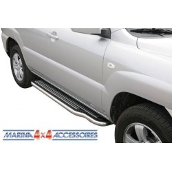 Marche pieds INOX Ø50 KIA SPORTAGE 2004- - accessoires 4X4 MISUTONIDA