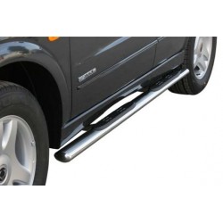 TUBES MARCHE PIEDS OVALE INOX DESIGN KIA CARENS 2008- accessoire 4X4 MARINA