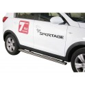 TUBES MARCHE PIEDS OVALE INOX DESIGN KIA SPORTAGE 2010- - accessoires 4X4 MISUTONIDA