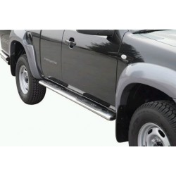 TUBES MARCHE PIEDS OVALE INOX Ø 76 MAZDA BT50 2007- DOUBLE CAB accessoire 4X4 MARINA