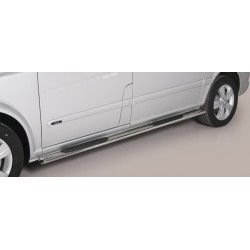 TUBES MARCHE PIEDS OVALE INOX MERCEDES VIANO 2010- accessoires 4x4 MISUTONIDA