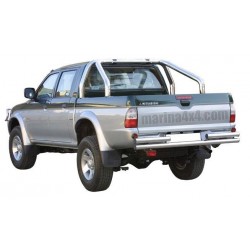 ROLL BAR INOX TRI TUBE 76 MITSUBISHI L200 1997- (fixation bord benne)