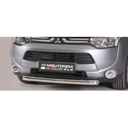 TUBE PROTECTION AVANT INOX 76 MITSUBISHI OUTLANDER 2013- accessoires 4x4 MISUTONIDA