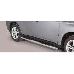 TUBES MARCHE PIEDS INOX 76 MITSUBISHI OUTLANDER 2013- accessoires 4x4 MISUTONIDA