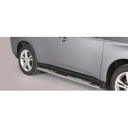 TUBES MARCHE PIEDS OVALE INOX DESIGN MITSUBISHI OUTLANDER 2013- accessoires 4x4 MISUTONIDA