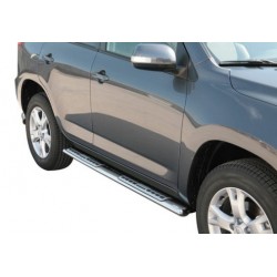 TUBES MARCHE PIEDS OVALE INOX DESIGN MITSUBISHI L200 DLE CAB 2006- accessoire 4X4 MARINA