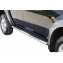 TUBES MARCHE PIEDS OVALE INOX Ø 76 MITSUBISHI L200 2006- - accessoires 4X4 MISUTONIDA