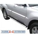 TUBES MARCHE PIEDS OVALE INOX Ø 76 MITSUBISHI PAJERO DID 2007- 5P accessoire 4X4 MARINA