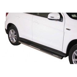 TUBES MARCHE-PIEDS OVALE INOX Ø 76 MITSUBISHI ASX 2010- accessoires 4X4 MISUTONIDA