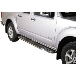 Marche pieds INOX 50 TOYOTA NISSAN NAVARA D40 2010- - accessoires 4X4 MISUTONIDA