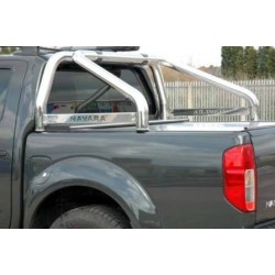 ROLL BAR INOX DOUBLE TUBE 76 NISSAN NAVARA D40 2005- AVEC MARQUAGE