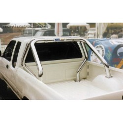 ROLL BAR INOX DOUBLE TUBES Ø 76 NISSAN NAVARA DOUBLE CAB 1998- 2002