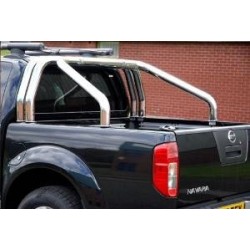 ROLL BAR INOX TRI TUBE Ø 76 NISSAN NAVARA 2005- (fixation bord benne)