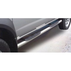 TUBES MARCHE PIEDS INOX Ø 76 NISSAN NAVARA DOUBLE CAB 2002- 2005