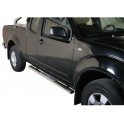 TUBES MARCHE PIEDS OVALE INOX DESIGN NISSAN NAVAR D40 KC 2005- - accessoires 4X4 MISUTONIDA