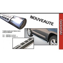 TUBES MARCHE PIEDS OVALE INOX DESIGN NISSAN QASHQAI 2007- accessoires 4X4 MISUTONIDA