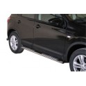 TUBES MARCHE PIEDS OVALE INOX DESIGN NISSAN QASHQAI 2010- accessoires 4X4 MISUTONIDA