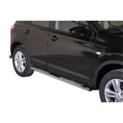 TUBES MARCHE PIEDS OVALE INOX DESIGN NISSAN QASHQAI 2010- accessoires 4X4 MISUTONIDA