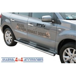 Tubes marche-pieds ovale inox Ø 76 RENAULT KOLEOS 2008- CE - accessoires 4X4 MISUTONIDA