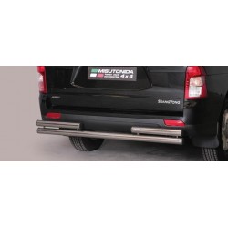 PARE CHOC ARRIERE DOUBLE TUBES INOX 63 SSANGYONG ACTYON SPORTS 2012- - accessoires 4X4 MISUTONIDA