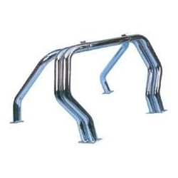 ROLL BAR INOX TRI TUBE Ø 76 TOYOTA VIGO/HILUX 2005- (fixation benne)