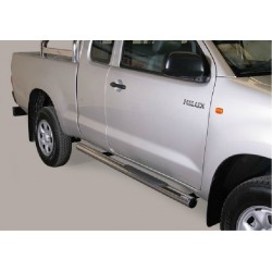 TUBES MARCHE PIEDS INOX Ø 76 TOYOTA HILUX EXTRA CAB 2011- - accessoires 4X4 MISUTONIDA