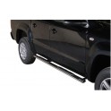 TUBES MARCHE PIEDS OVALE INOX Ø 76 VOLKSWAGEN AMAROK 2010- accessoires 4X4 MISUTONIDA