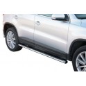 TUBES MARCHE PIEDS OVALE INOX Ø 76 VOLKSWAGEN TIGUAN - accessoires 4X4 MISUTONIDA