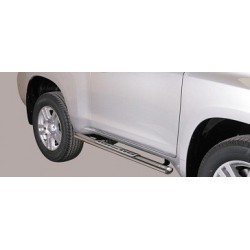 TUBES MARCHE PIEDS OVALE INOX DESIGN TOYOTA LAND CRUISER 150 3P 2014 - accessoires 4x4 MISUTONIDA