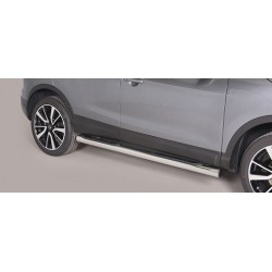 TUBES MARCHE PIEDS INOX D.76 NISSAN QASHQAI 2014- - accessoires 4x4 MISUTONIDA