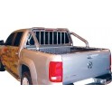 ROLL BAR INOX DOUBLE TUBE AVEC GRILLE DE PROTECTION VOLKSWAGEN AMAROK DOUBLE CAB 2010- accessoires 4X4 MISUTONIDA