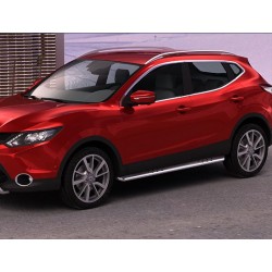 Protections laterales ovales INOX 90 NISSAN QASHQAI 2014- - CE accessoires 4x4 ANTEC