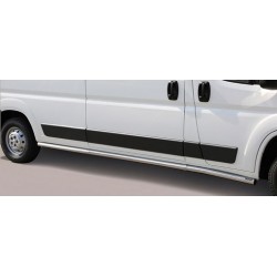 TUBES BAS DE CAISSE INOX D.63 PEUGEOT BOXER 2014- Version courte L1 - accessoires 4x4 MISUTONIDA 