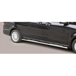 TUBES MARCHE PIEDS OVALE INOX DESIGN MERCEDES CLASSE V - Version courte L1 - accessoires 4x4