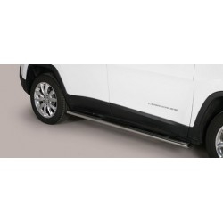 TUBES MARCHE PIEDS OVALE INOX JEEP CHEROKEE 2014- - accessoires 4x4 MISUTONIDA