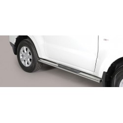 TUBES MARCHE PIEDS OVALE INOX MITSUBISHI PAJERO 2015- 3 portes - accessoires 4x4 MISUTONIDA