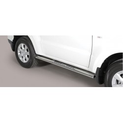 TUBES MARCHE PIEDS OVALE INOX DESIGN MITSUBISHI PAJERO 2015- 3 portes - accessoires 4x4 MISUTONIDA