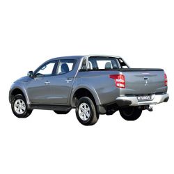 BACHE PLATE NOIRE MITSUBISHI L200 2016- DOUBLE CABINE (livré sans ROLL-BAR)