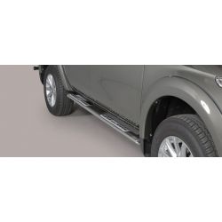 TUBES MARCHE PIEDS OVALE INOX DESIGN MITSUBISHI L200 2015-  double cabine - MISUTONIDA