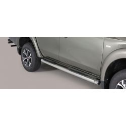 TUBES MARCHE PIEDS INOX D.76 FIAT FULLBACK 2016- DOUBLE CAB - MISUTONIDA