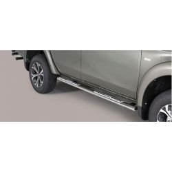 TUBES MARCHE PIEDS OVALE INOX DESIGN FIAT FULLBACK 2016- DOUBLE CAB - MISUTONIDA