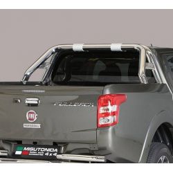 ROLL BAR INOX DOUBLE TUBES D.76 FIAT FULLBACK 2016- DOUBLE CAB AVEC MARQUAGE 